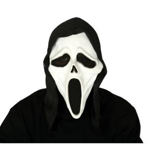 Fiestas Halloween thema verkleed masker - Scream/Ghostface - volwassenen - met kap - Verkleedmaskers