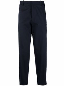 Moncler pantalon droit à patch logo - Bleu