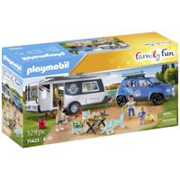 Playmobil Family Fun Caravan met auto 71423 - thumbnail