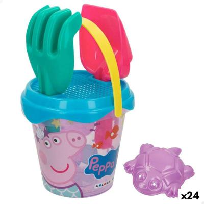 Strandspeelgoedset Peppa Pig 14 x 12,5 x 14 cm (24 Stuks)
