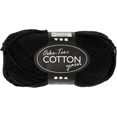 Creativ Company Katoengaren, zwart, 50gr, 170m