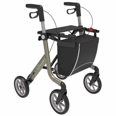 Rollator Streamer (6,2 kg) | Rehasense | Lichtgewicht | Zachte banden | Gesloten tas | Champagne | Large | LRCG60NUP