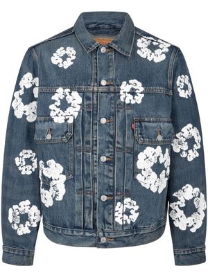 Denim Tears x Levi's veste en jean à imprimé graphique - Bleu