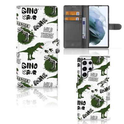 Telefoonhoesje | Met pasjeshouder | voor Samsung Galaxy S22 Ultra Dinosaurus