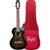 Flight Royal Series Nighthawk Tenor Black Stain elektrisch-akoestische tenor ukelele met gigbag