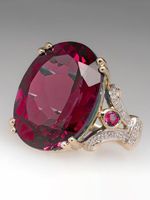 ovaal Edelsteen Ring - thumbnail