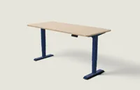 Desktronic HomePro bureau Diepblauw / Bamboe / 180x80 cm