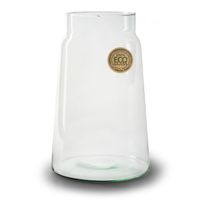 Bloemenvaas - Eco glas transparant - H30 x D19 cm