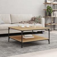Salontafel 80x80x40 cm bewerkt hout sonoma eikenkleurig