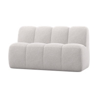 Woood Mojo eetkamerbank 164 cm met rugleuning bouclé Ecru Melange