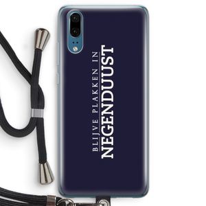 Blijve plakken in Negenduust: Huawei P20 Transparant Hoesje met koord