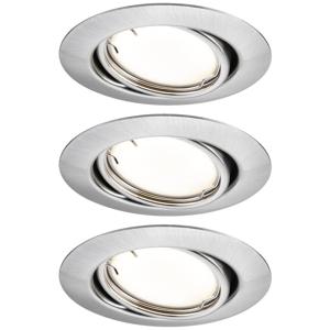 Paulmann 92464 LED-inbouwlamp Set van 3 stuks LED 14.7 W IJzer (geborsteld)