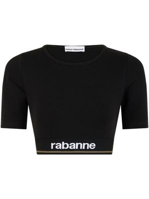 Rabanne t-shirt crop Bodyline - Noir