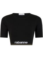 Rabanne t-shirt crop Bodyline - Noir