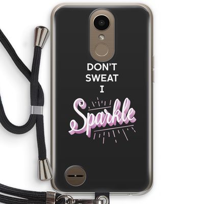 Sparkle quote: LG K10 (2017) Transparant Hoesje met koord