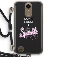 Sparkle quote: LG K10 (2017) Transparant Hoesje met koord