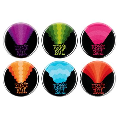 Ernie Ball 4008 Set 6 Badges "Colors of Rock'n'Roll" - Op = Op
