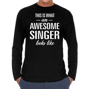 Awesome Singer / zanger cadeau shirt zwart voor heren 2XL  -