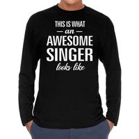 Awesome Singer / zanger cadeau shirt zwart voor heren 2XL  - - thumbnail