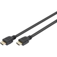 Digitus AK-330124-050-S HDMI-kabel HDMI Aansluitkabel HDMI-A-stekker, HDMI-A-stekker 5.00 m Zwart 8K UHD, Vergulde steekcontacten, Afscherming gevlochten, - thumbnail