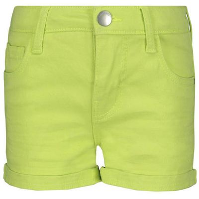 HEMA slim fit short neon geel HEMA slim fit short neon geel