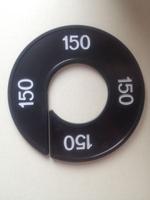 Maatring 9cm zwart/wit 150