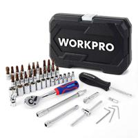 Dopsleutelset Workpro 1/4" 46 Onderdelen