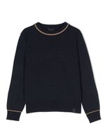 Fay Kids pull en maille contrastante - Bleu