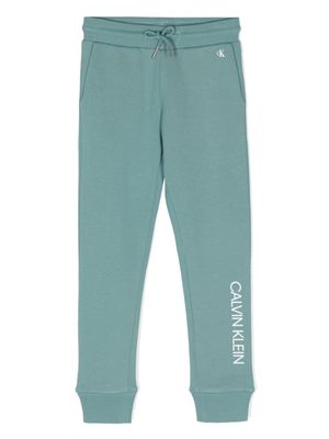 Calvin Klein Kids pantalon de jogging Institutional à logo imprimé - Vert
