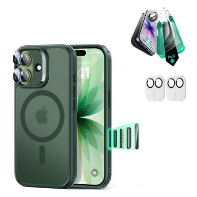 iPhone 17 Bundle Classic Hybrid Magnetic Case (Camera Control) and Armorite Screen Protector - Frosted Green