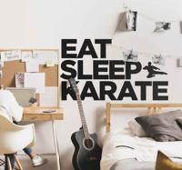 Muursticker Eat Sleep Karate