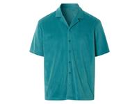LIVERGY Badstof heren shirt (Turquoise, S)