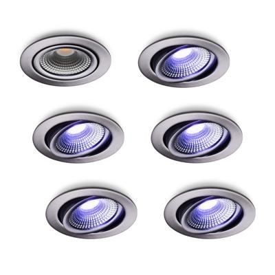 Slimme LED-inbouwspot Vivaro RVS 5W IP54 RGBWW Zigbee