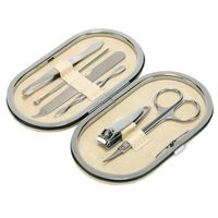 6-delige manicure set in luxe beige houder - thumbnail