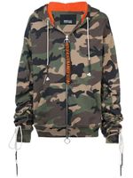 Mostly Heard Rarely Seen camouflage zip-up hoodie - Vert