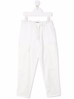 Emporio Armani Kids pantalon à taille à lien de resserrage - Blanc