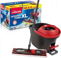Vileda Ultramat Turbo XL mop/dweil Droog en nat Microvezel Zwart, Rood