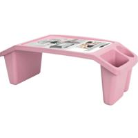 Bedtafel - kunststof - roze - L60 x B30 x H21 cm - dienblad