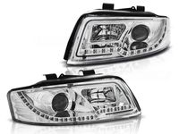 Tuning-Tec Koplampen met parkeerlicht voor Audi A4 10 00-10 04 LED TUBE LIGHTS CHROOM - thumbnail