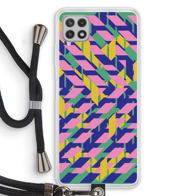 Skew Blush 1: Samsung Galaxy A22 4G Transparant Hoesje met koord