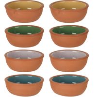 16x Tapas schaaltjes - 150 ml - terracotta 10 x 4 cm