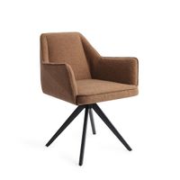 Jesper Home Eetkamerstoel 'Tome' Turn Black, Draaibaar, kleur Cinnamon Bun