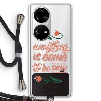 Optimistic flower girl: Huawei P50 Pro Transparant Hoesje met koord