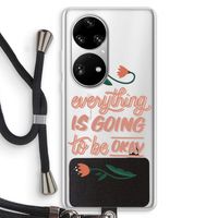 Optimistic flower girl: Huawei P50 Pro Transparant Hoesje met koord