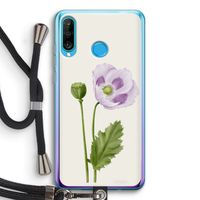 Purple poppy: Huawei P30 Lite Transparant Hoesje met koord
