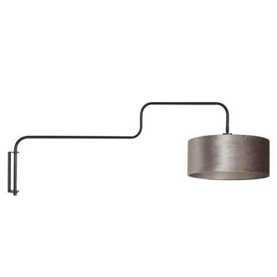 Steinhauer WandlampBloeba zwart met taupe kap - 4178ZW