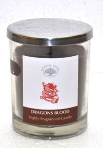 Green Tree Geurkaars dragons blood glas (200 gr)