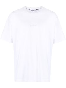 Stone Island t-shirt en coton à imprimé Compass - Blanc