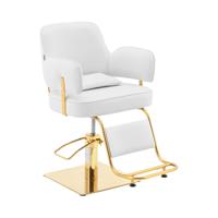 kappersstoel met voetsteun - 490-630 mm - 200 kg - Goud, Wit