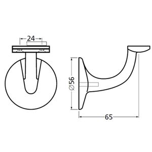 LEUNINGHOUDER 65 VLAK 3503-79E